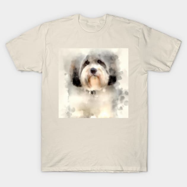 Havanese Watercolor Painting - Dog Lover Gifts T-Shirt by Edd Paint Something